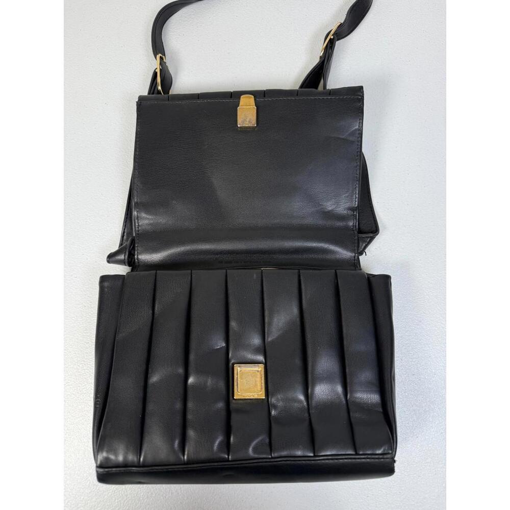 THEMOIRè Black Feronia Crossbody Bag with Hardware Tarnishing and Surface Dents - Picture 4 of 15